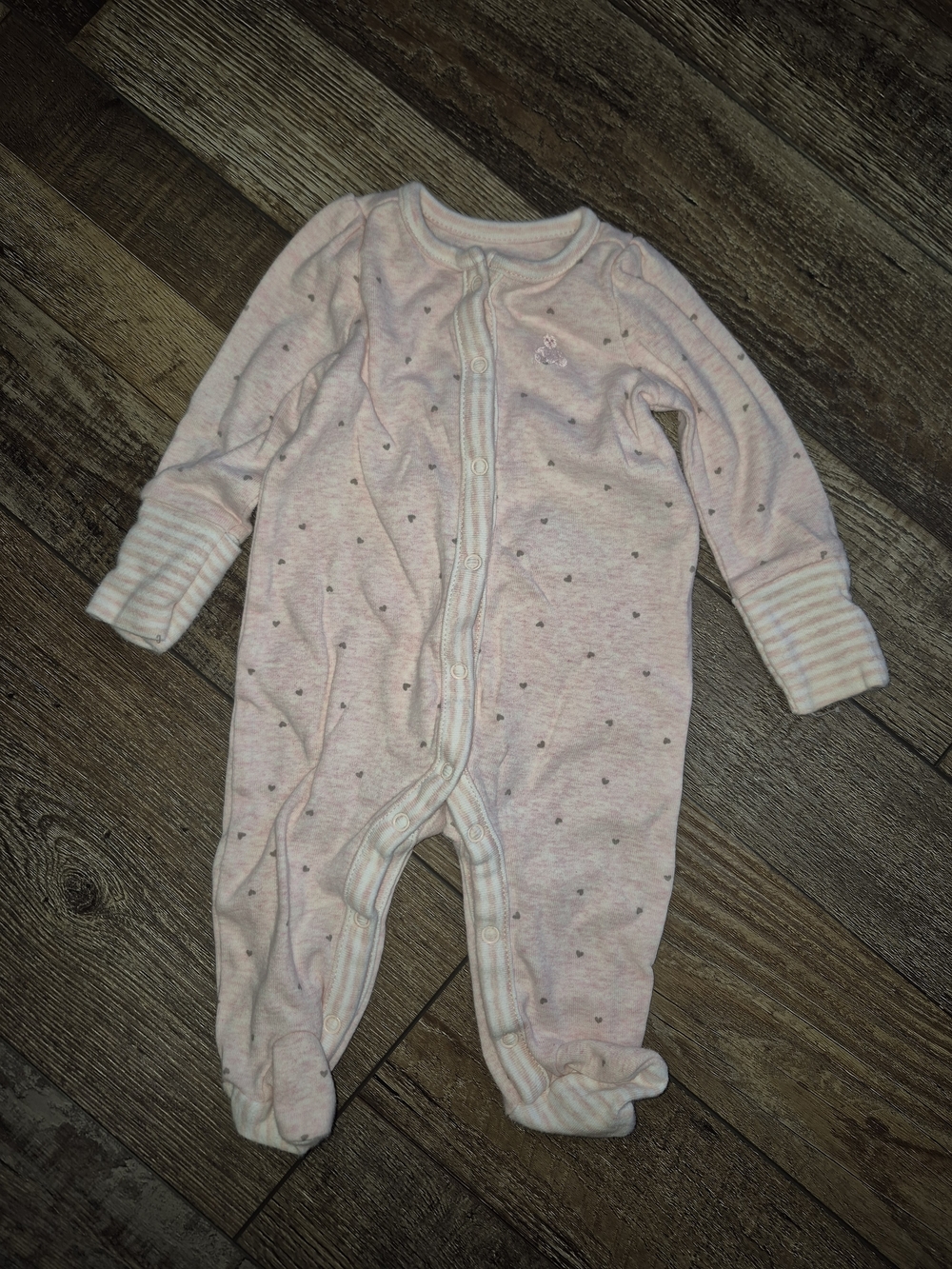 GAP Pink and White Floral Footed One-Pieces - Picture 5 of 5